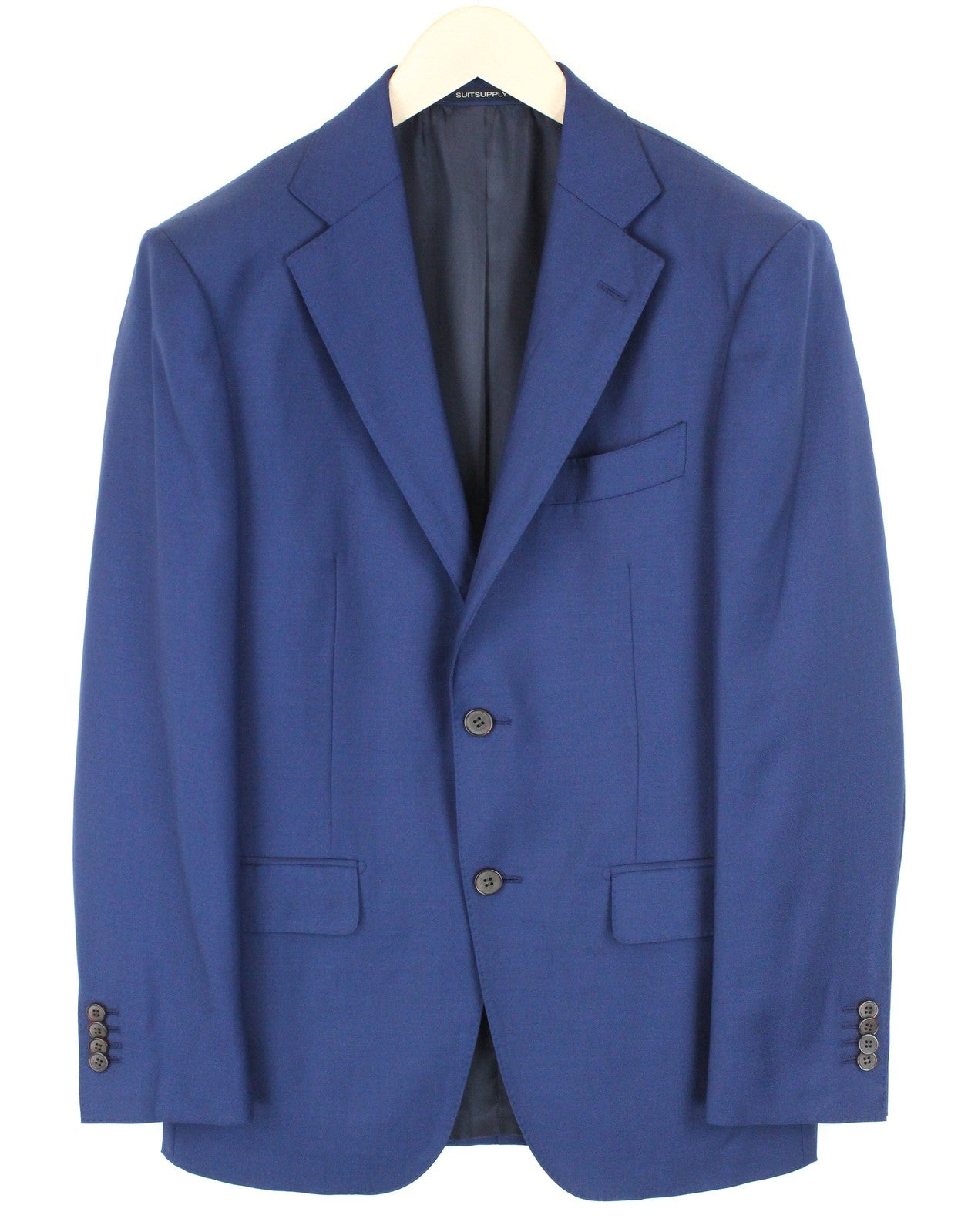 SUITSUPPLY Napoli Men's Blazer UK38R Super 110's Wool Blue Single-Breasted