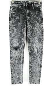 DIESEL Neekhol 069AB moteriški mėlyni džinsai W23/L32 akmens skalavimo rašto, plėšyti, tiesaus kirpimo 