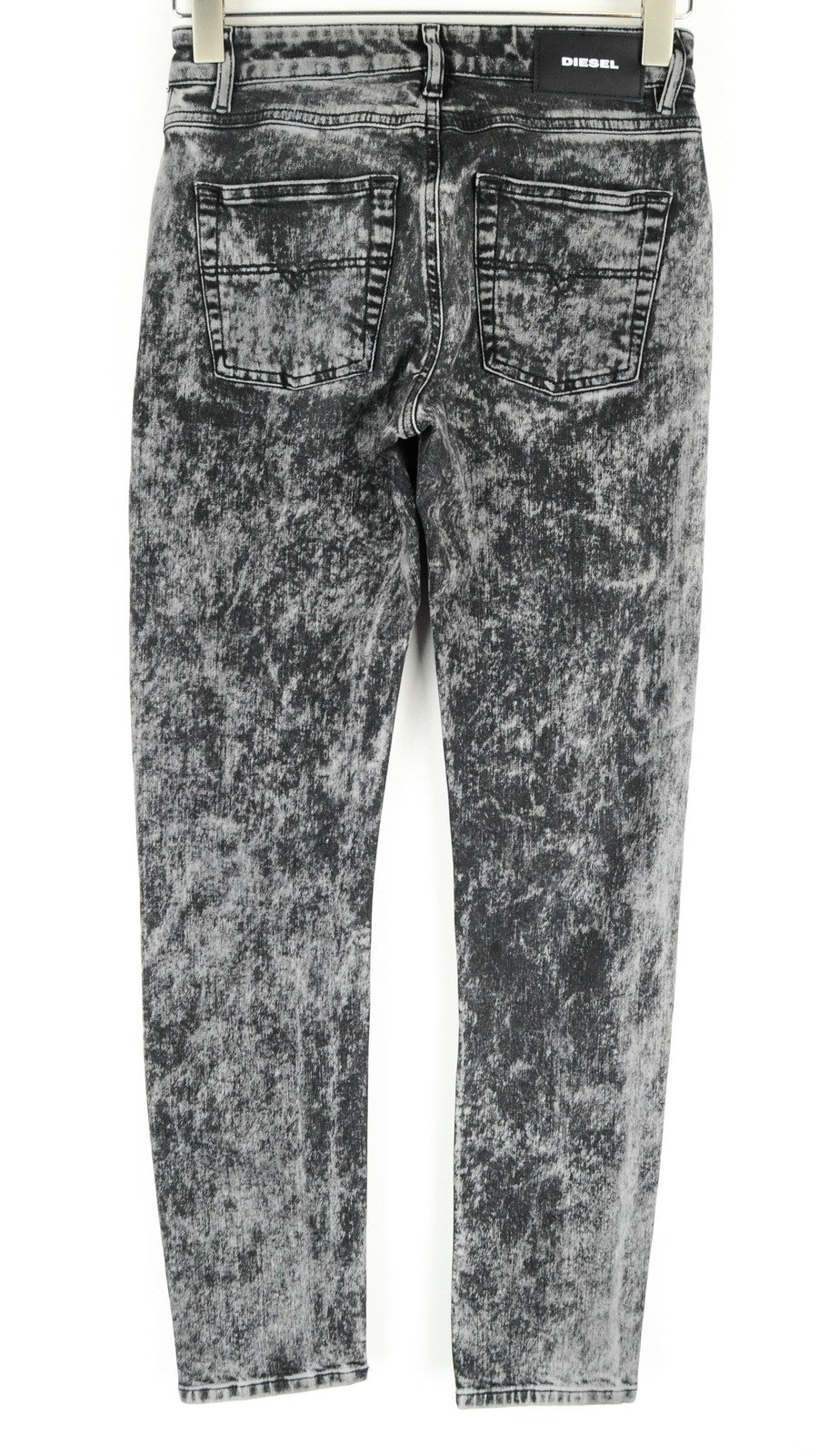 DIESEL Neekhol 069AB moteriški mėlyni džinsai W23/L32 akmens skalavimo rašto, plėšyti, tiesaus kirpimo 