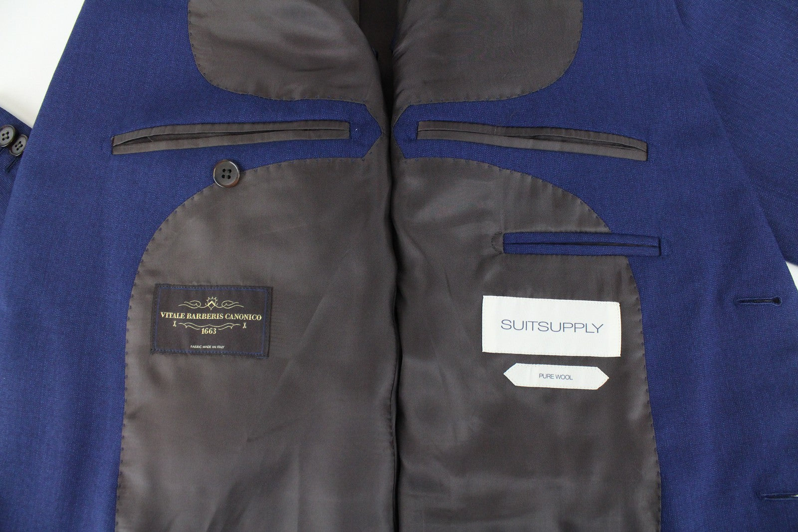 SUITSUPPLY Lazio Men's Suit UK44S Navy Blue Blazer Waistcoat Slim Fit Classic