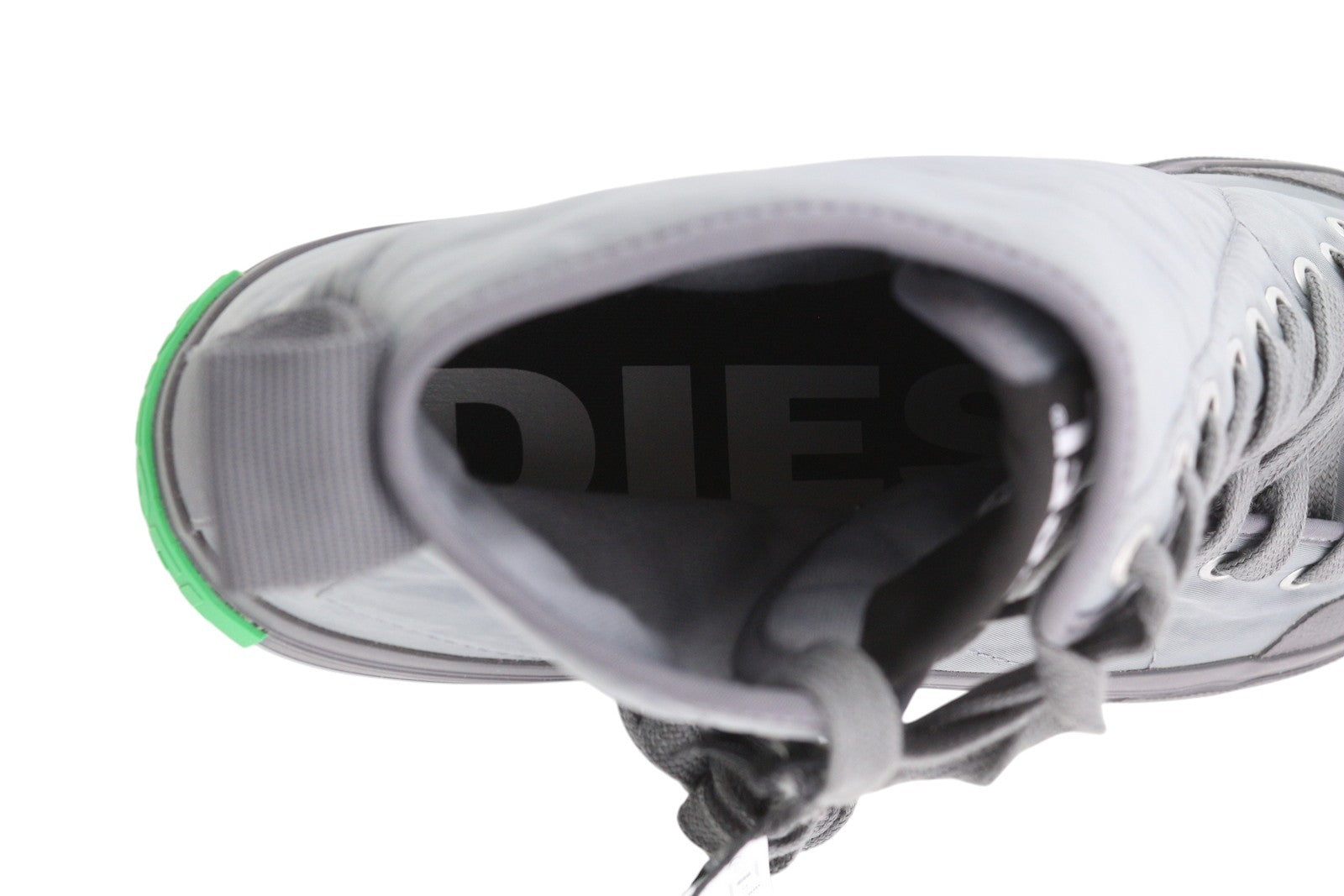 DIESEL S-Muji MC vyriški sportbačiai, pilki, aukštakulniai, suvarstomi, migdolų nosimi, logotipas, RRP 180 € 