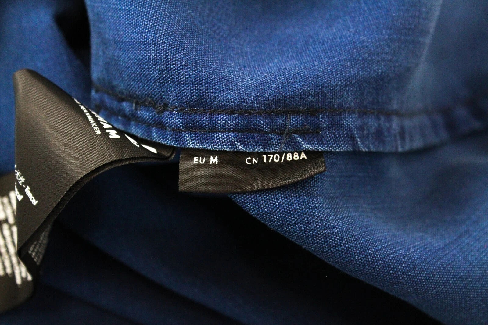 DENHAM Painters moteriški marškinėliai ilgomis rankovėmis, mėlyni, su sagomis apykakle, M dydžio 