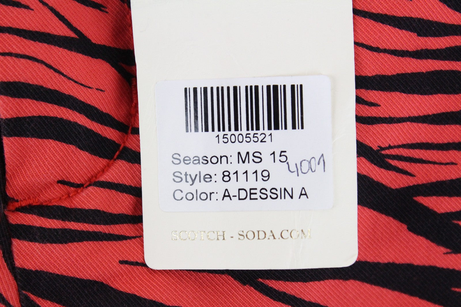 SCOTCH &amp; SODA Thorne vyriški šortai ~W30 S raudoni ploni lapų rašto vasariniai šortai 