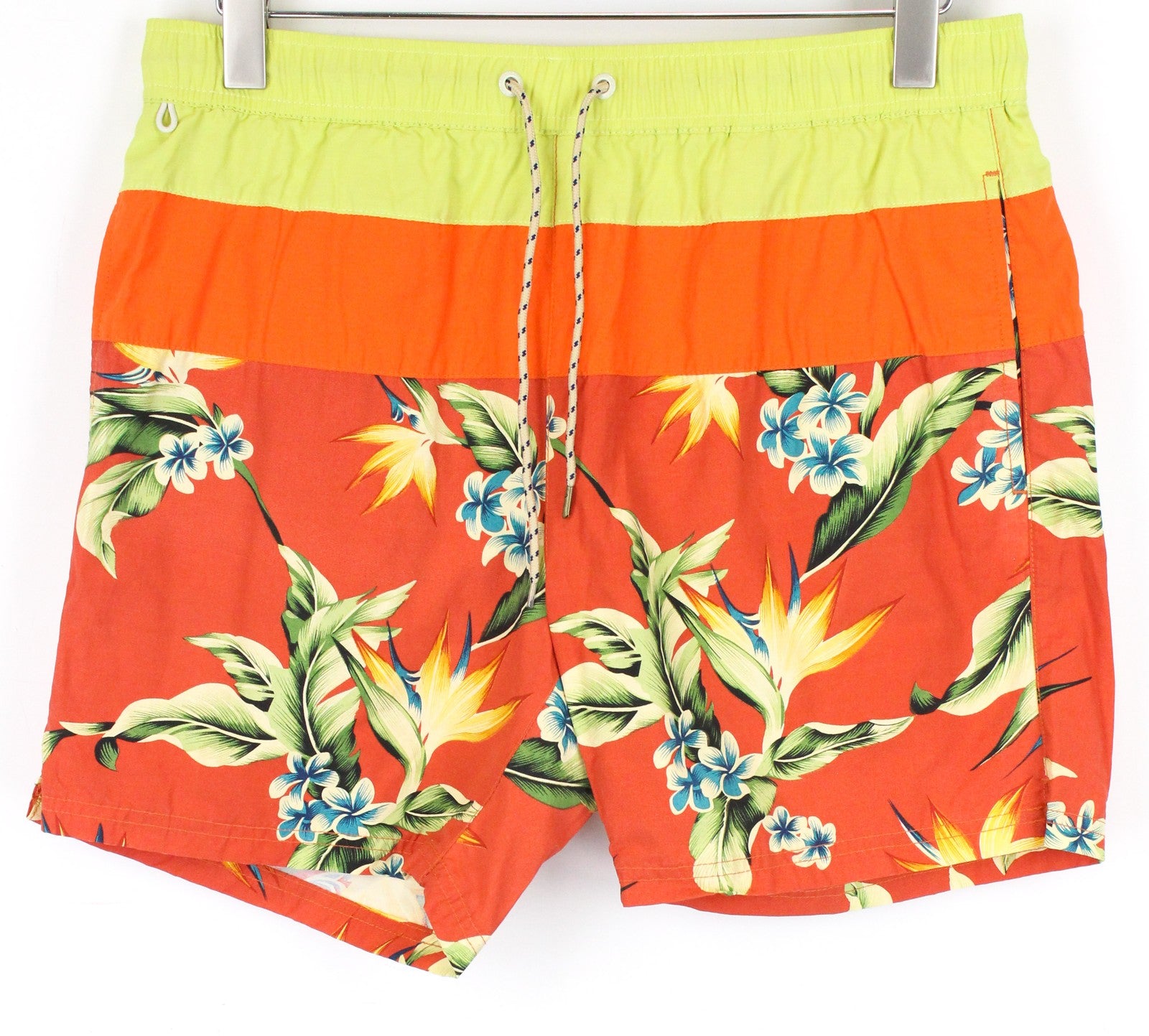 SCOTCH & SODA Ams Couture Men's Swimwear M Orange Cotton Blend Patterned Shorts