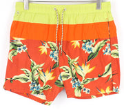 SCOTCH & SODA Ams Couture Men's Swimwear M Orange Cotton Blend Patterned Shorts