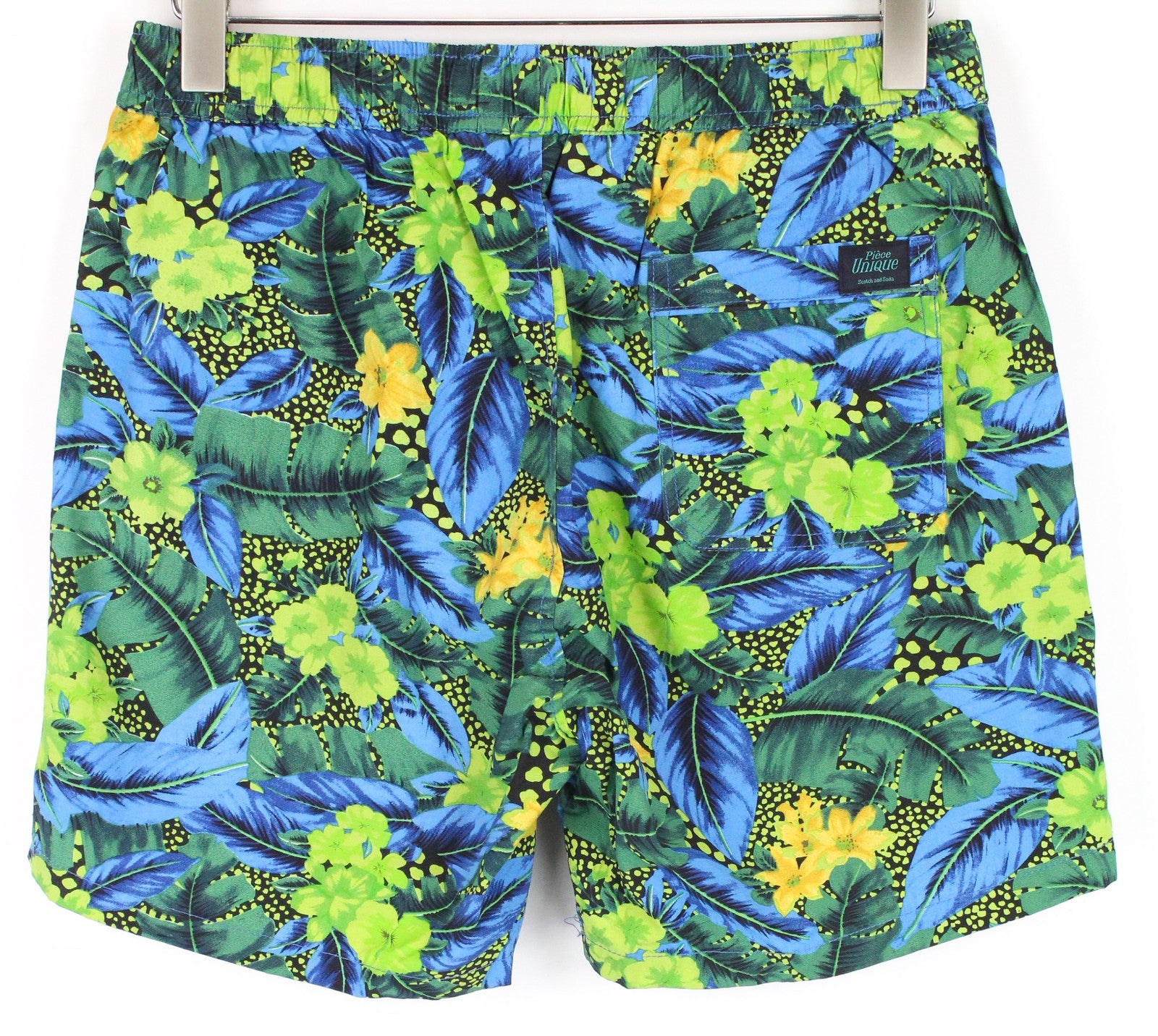 SCOTCH & SODA Ams Couture Men's Swimwear L Green Cotton Blend Printed Swim