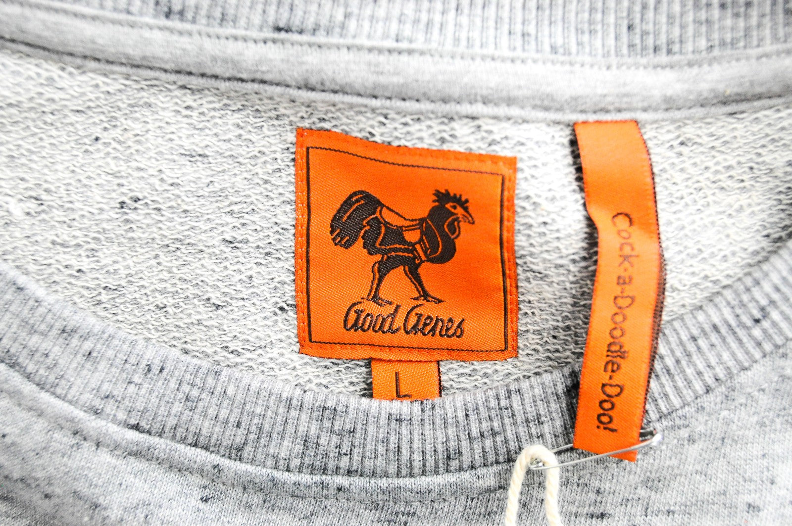 GOOD GENES džemperis pilkas medvilnės mišinio ilgomis rankovėmis su Matahari logotipu 