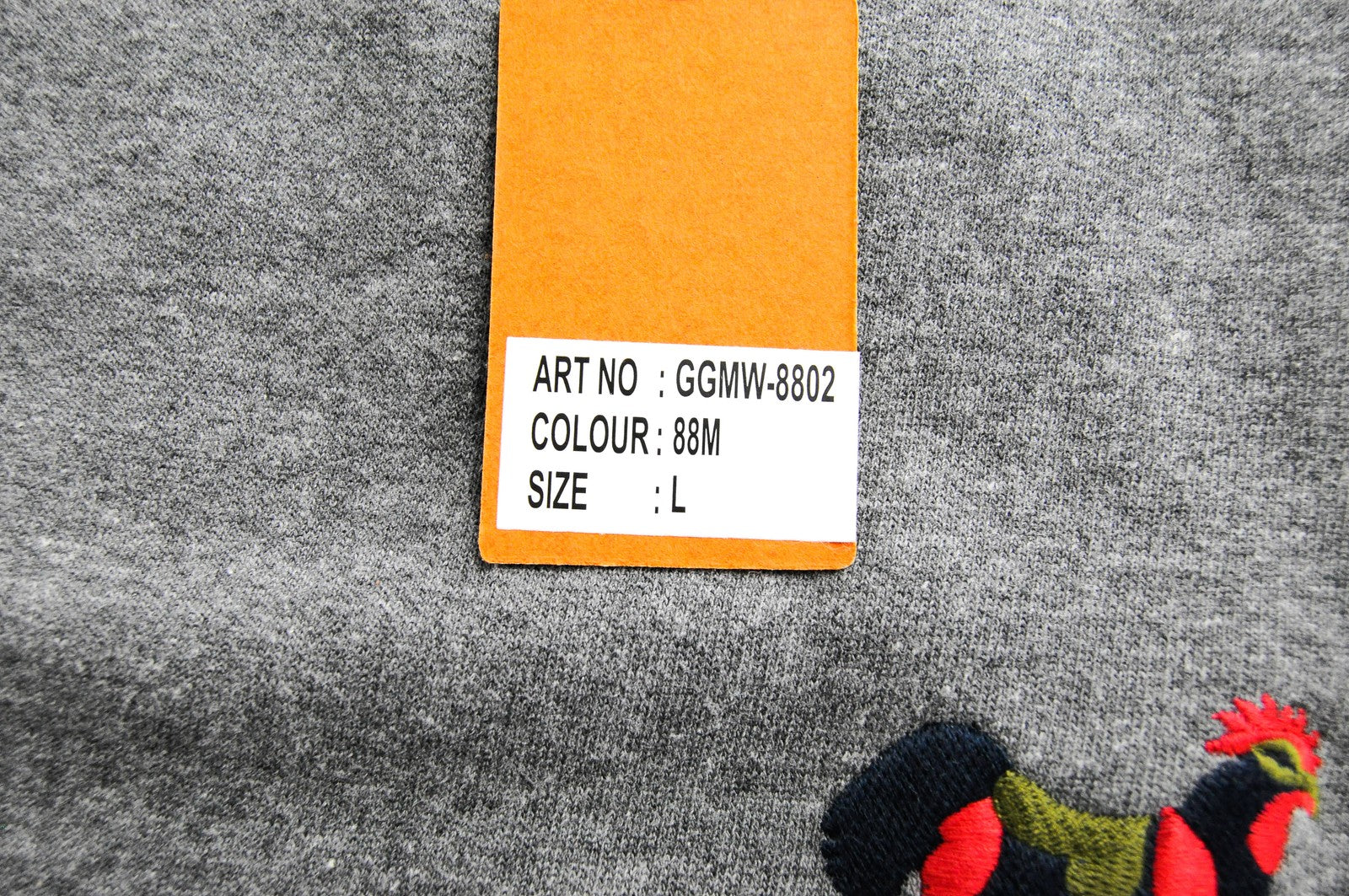 „GOOD GENES“ pilkas medvilnės mišinio vyriškas džemperis ilgomis rankovėmis su logotipu ir L dydžio megztinis 