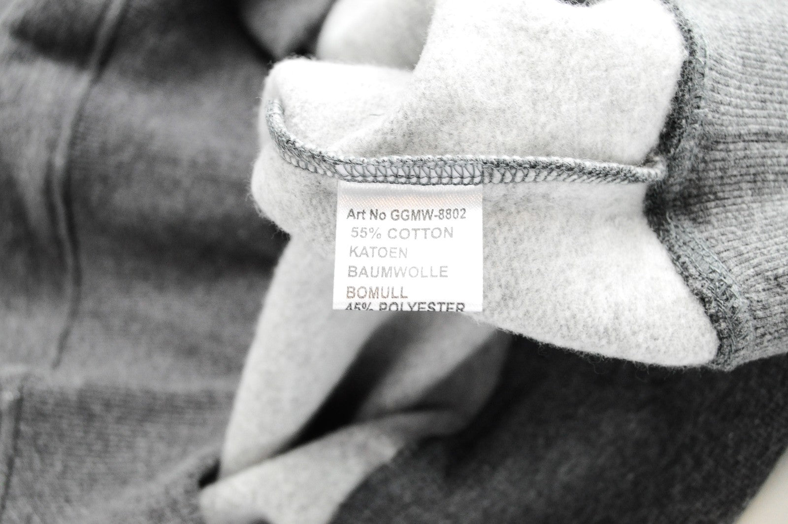 „GOOD GENES“ pilkas medvilnės mišinio vyriškas džemperis ilgomis rankovėmis su logotipu ir L dydžio megztinis 