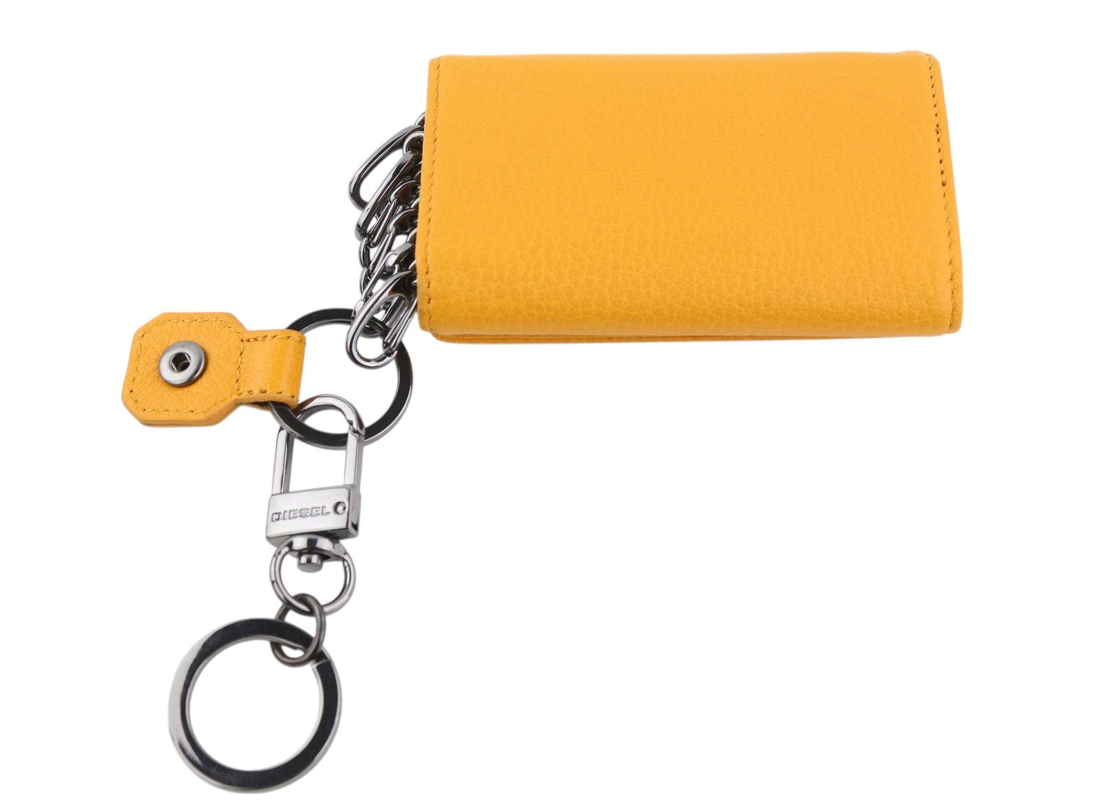 DIESEL Thebeis Keycase II moteriška piniginė, oranžinė, natūralios odos, metalinė, RRP 120 € 