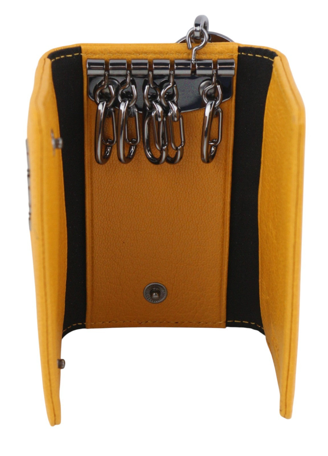 DIESEL Thebeis Keycase II moteriška piniginė, oranžinė, natūralios odos, metalinė, RRP 120 € 