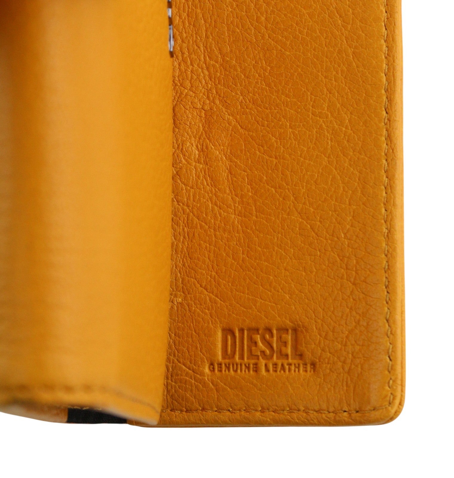 DIESEL Thebeis Keycase II moteriška piniginė, oranžinė, natūralios odos, metalinė, RRP 120 € 