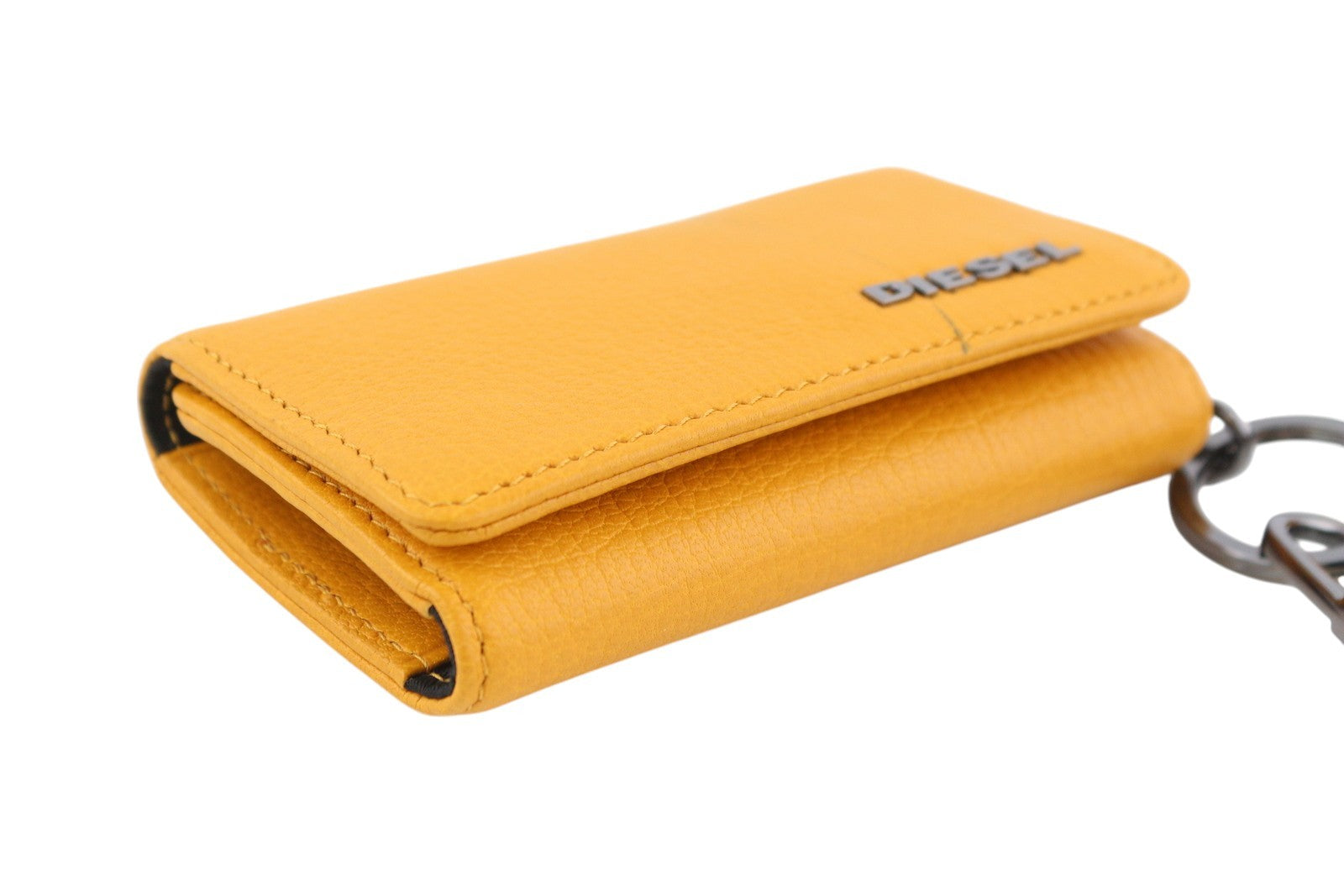 DIESEL Thebeis Keycase II moteriška piniginė, oranžinė, natūralios odos, metalinė, RRP 120 € 