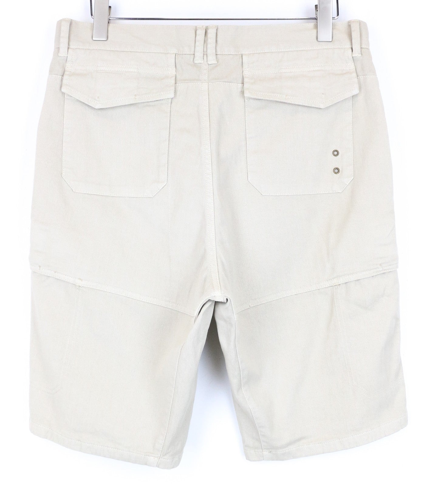 RICHMOND X Men's Shorts 48 Beige Cotton Blend Button Fly Bermuda Casual Fit