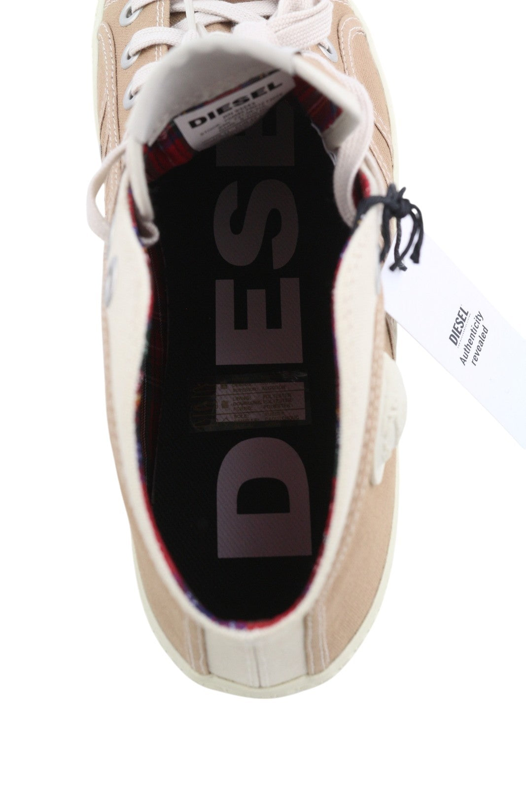 DIESEL S-Yuk MC vyriški sportbačiai, 44.5 dydis, smėlio spalvos, suvarstomi, migdolų nosimi, RRP 120 € 