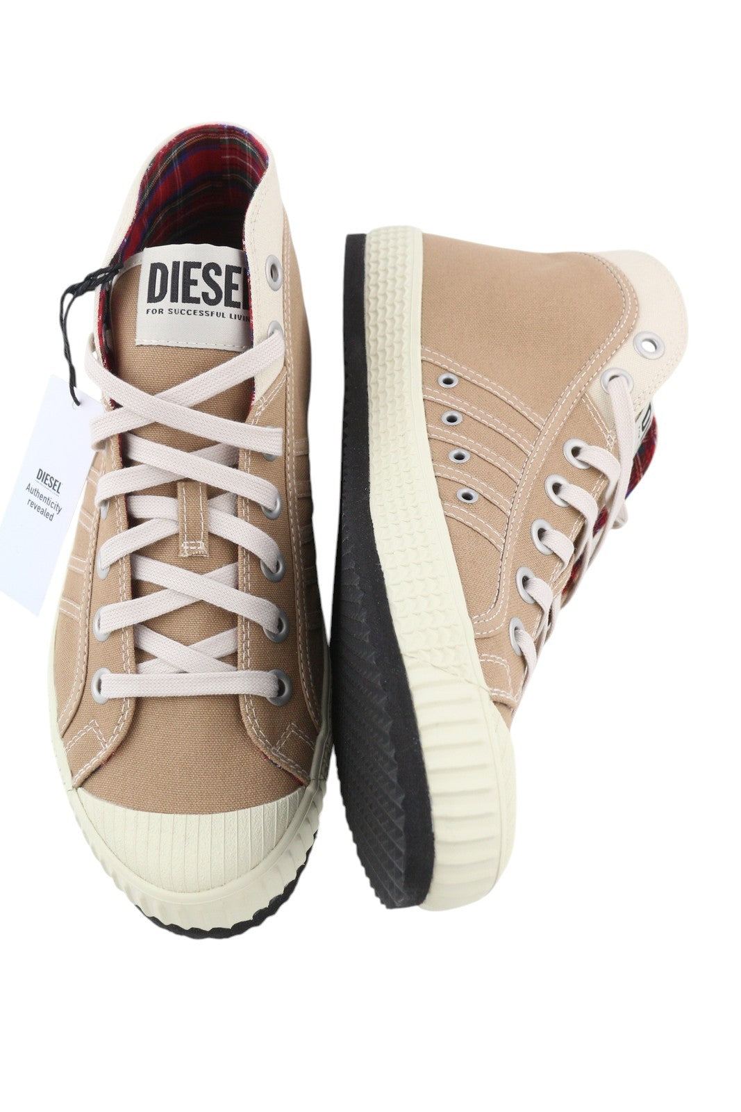 DIESEL S-Yuk MC vyriški sportbačiai, 44.5 dydis, smėlio spalvos, suvarstomi, migdolų nosimi, RRP 120 € 