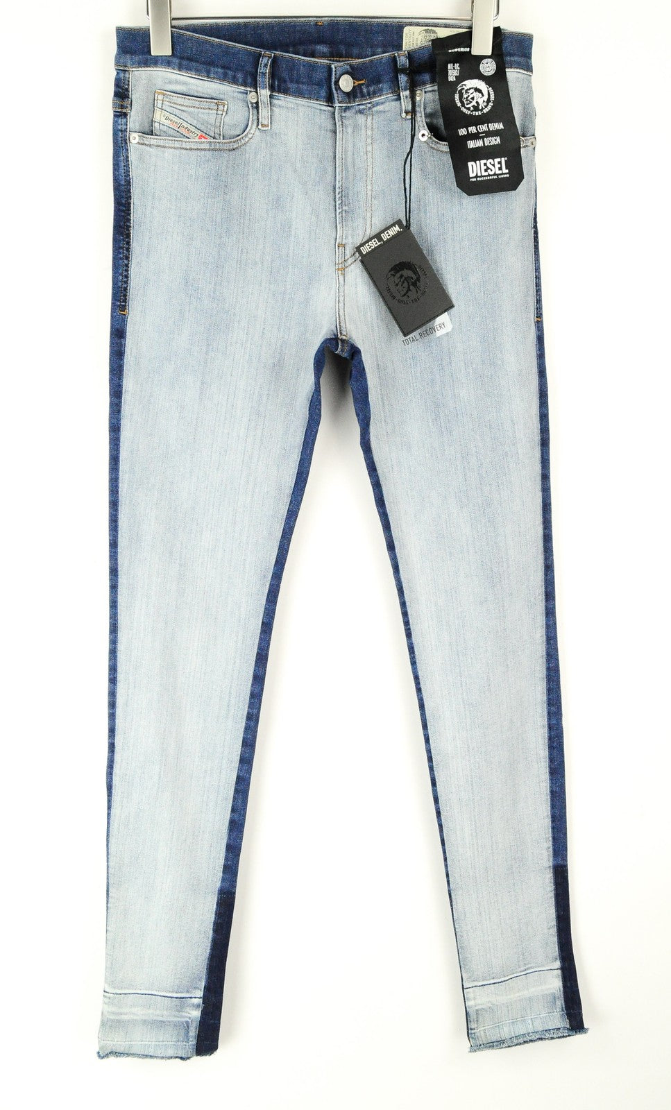 DIESEL D-Istort-SP 085AU vyriški džinsai W31/L32 itin aptempti mėlyni tamprūs medvilniniai džinsai 