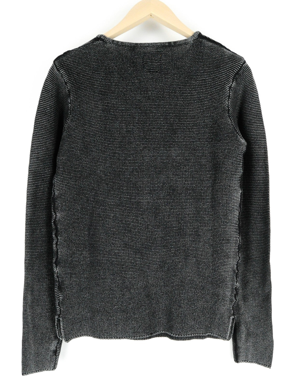 GOOD GENES megztinis ilgomis rankovėmis, juodas, M dydžio, megztinis su medvilniniu palaidinuku 