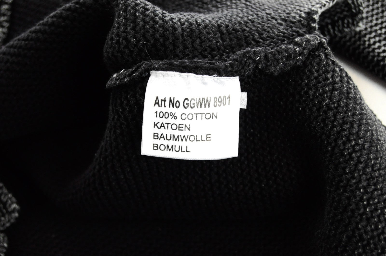 GOOD GENES megztinis ilgomis rankovėmis, juodas, M dydžio, megztinis su medvilniniu palaidinuku 