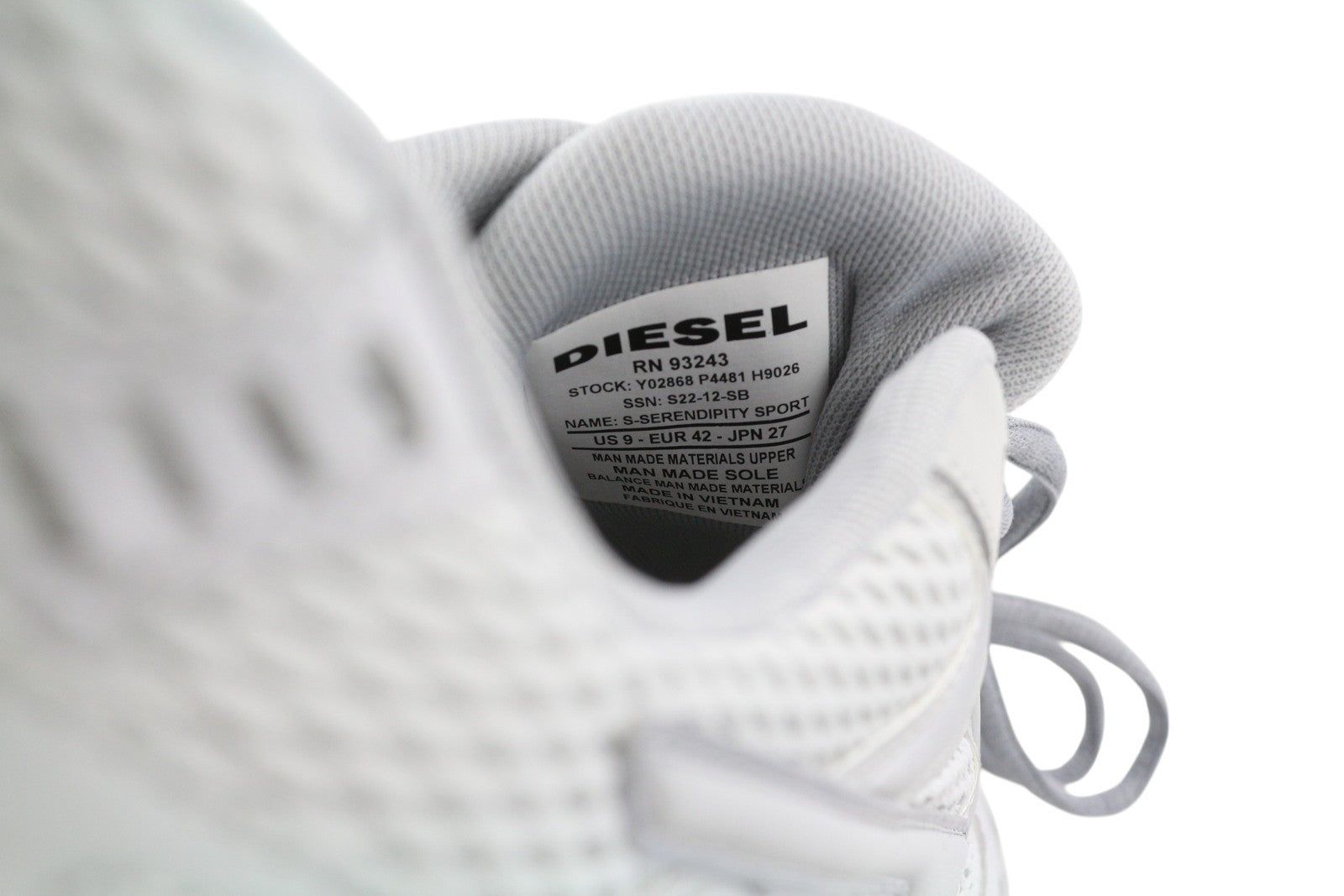 DIESEL S-Serendipity Sport vyriški sportbačiai, pilki, migdolų spalvos, suvarstomi, 42 dydžio, RRP – 150 € 