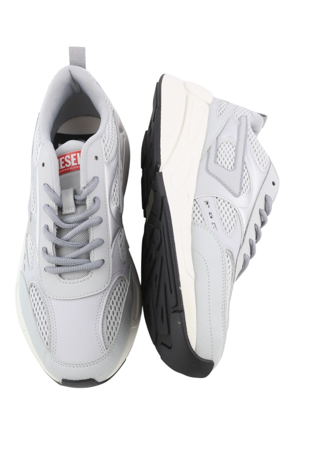 DIESEL S-Serendipity Sport vyriški sportbačiai, pilki, migdolų spalvos, suvarstomi, 42 dydžio, RRP – 150 € 