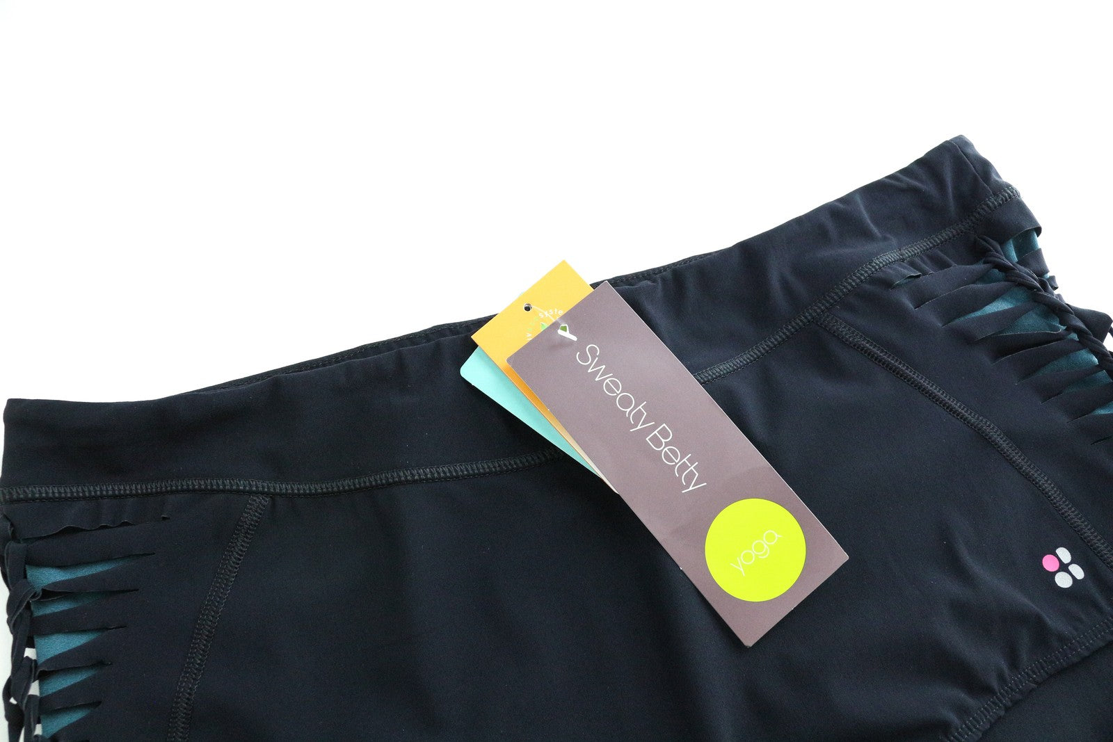 SWEATY BETTY Cybele Lattice moteriški šortai L dydžio, aptempti, jogos pratimai, palaikantys, patvarūs 