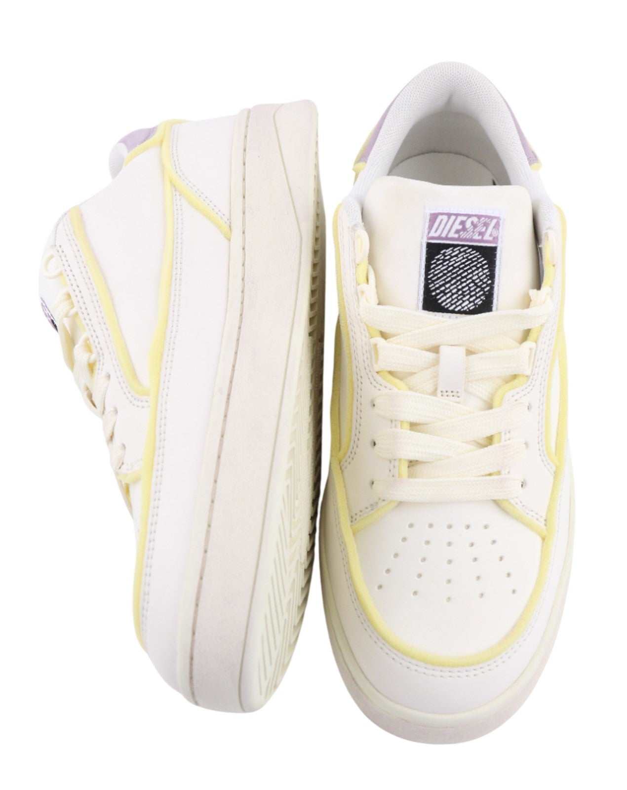 DIESEL S-Sinna Low moteriški sportbačiai EU41 UK8 balti karvės odos sportbačiai, rekomenduojama kaina 195 € 