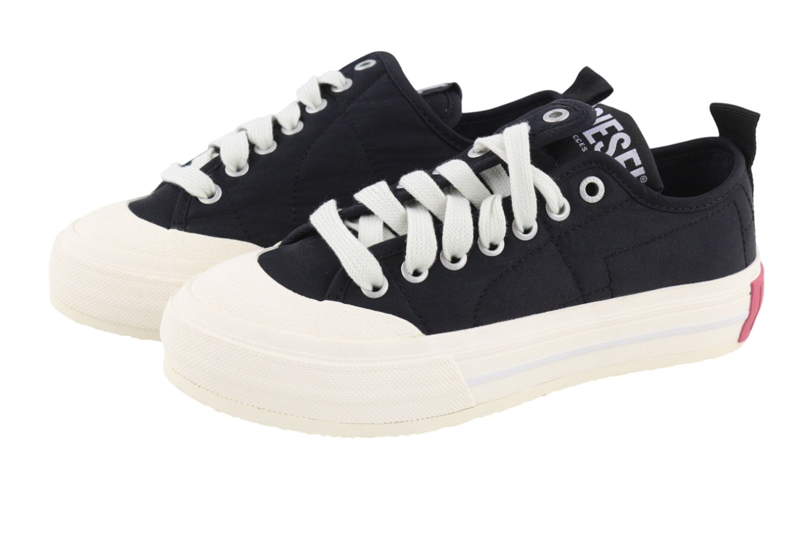 DIESEL S-Muji LC moteriški sportbačiai, EU35.5, UK3.5, juodi, žemi, apvalios nosies, RRP 160 € 