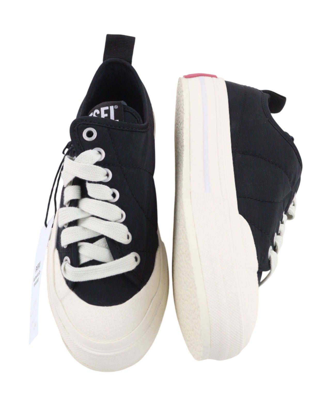 DIESEL S-Muji LC moteriški sportbačiai, EU35.5, UK3.5, juodi, žemi, apvalios nosies, RRP 160 € 