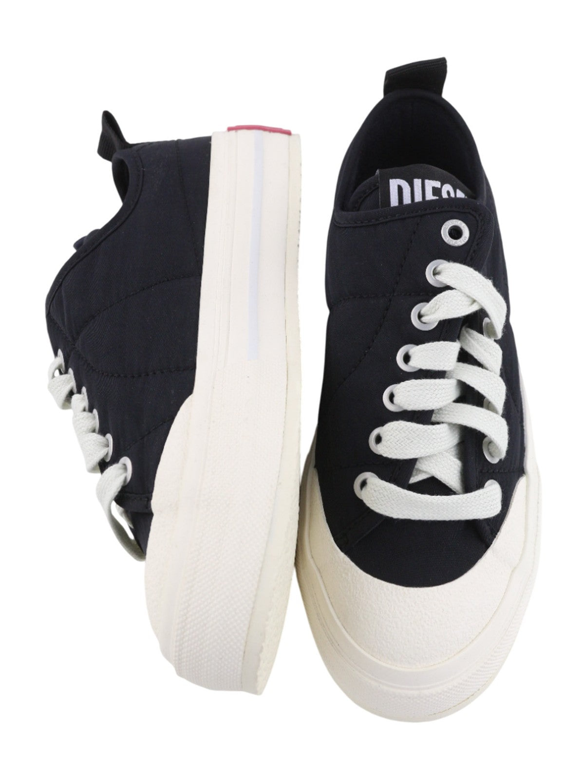 DIESEL S-Muji LC moteriški sportbačiai, EU35.5, UK3.5, juodi, žemi, apvalios nosies, RRP 160 € 