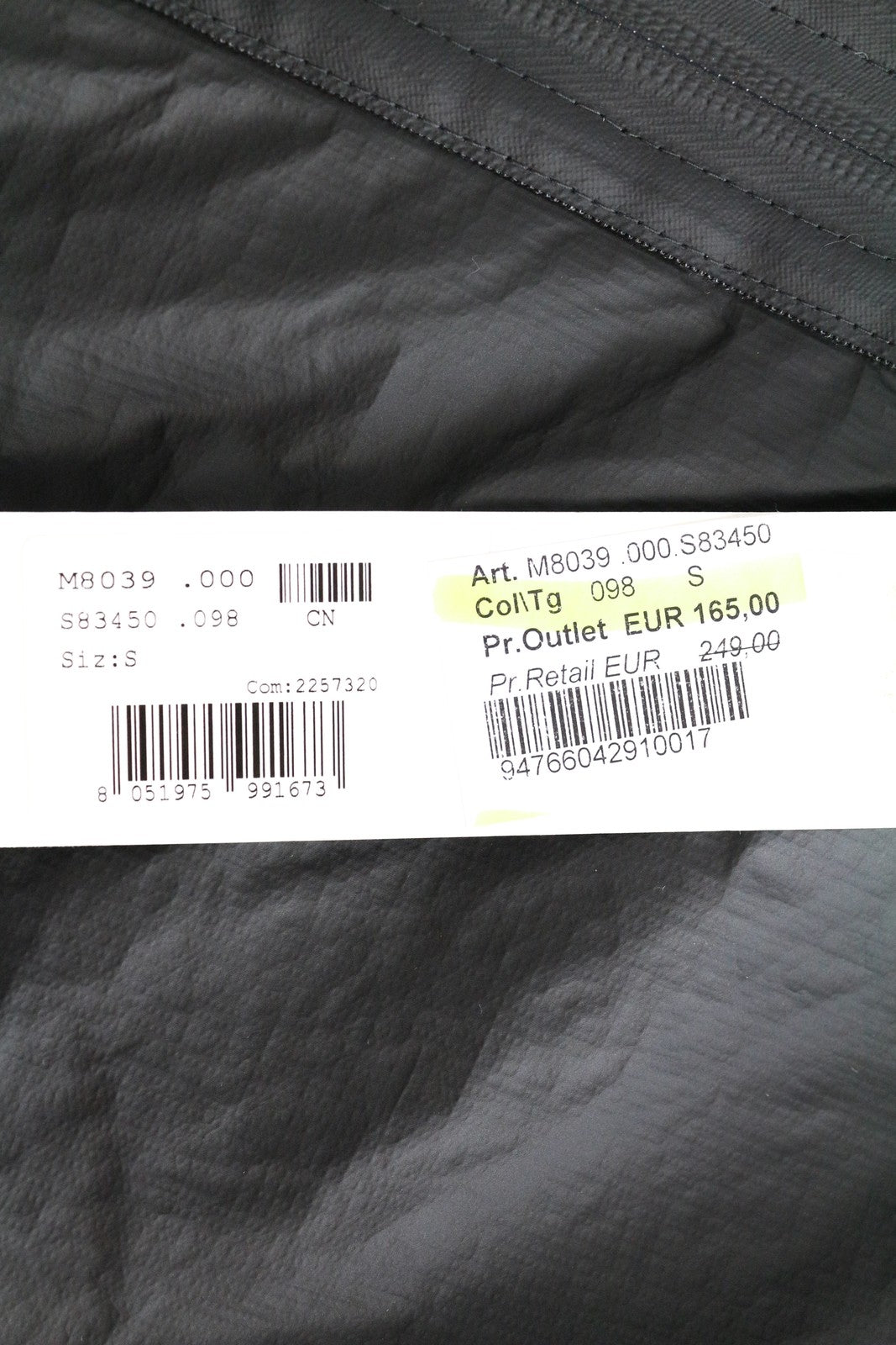 REPLAY Men's Jacket S Black Lined Zipped Long Sleeve Single Breasted Casual