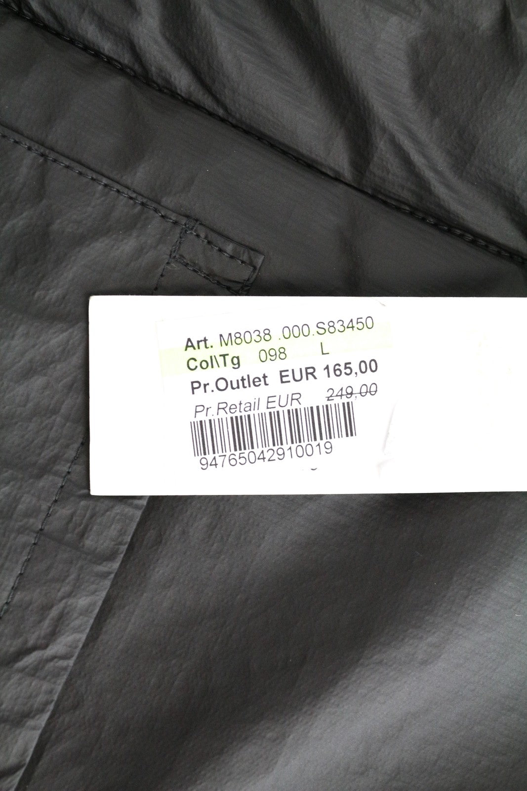 REPLAY Men's Jacket L Black Lined Zip Long Sleeve Single Breasted Logo Style