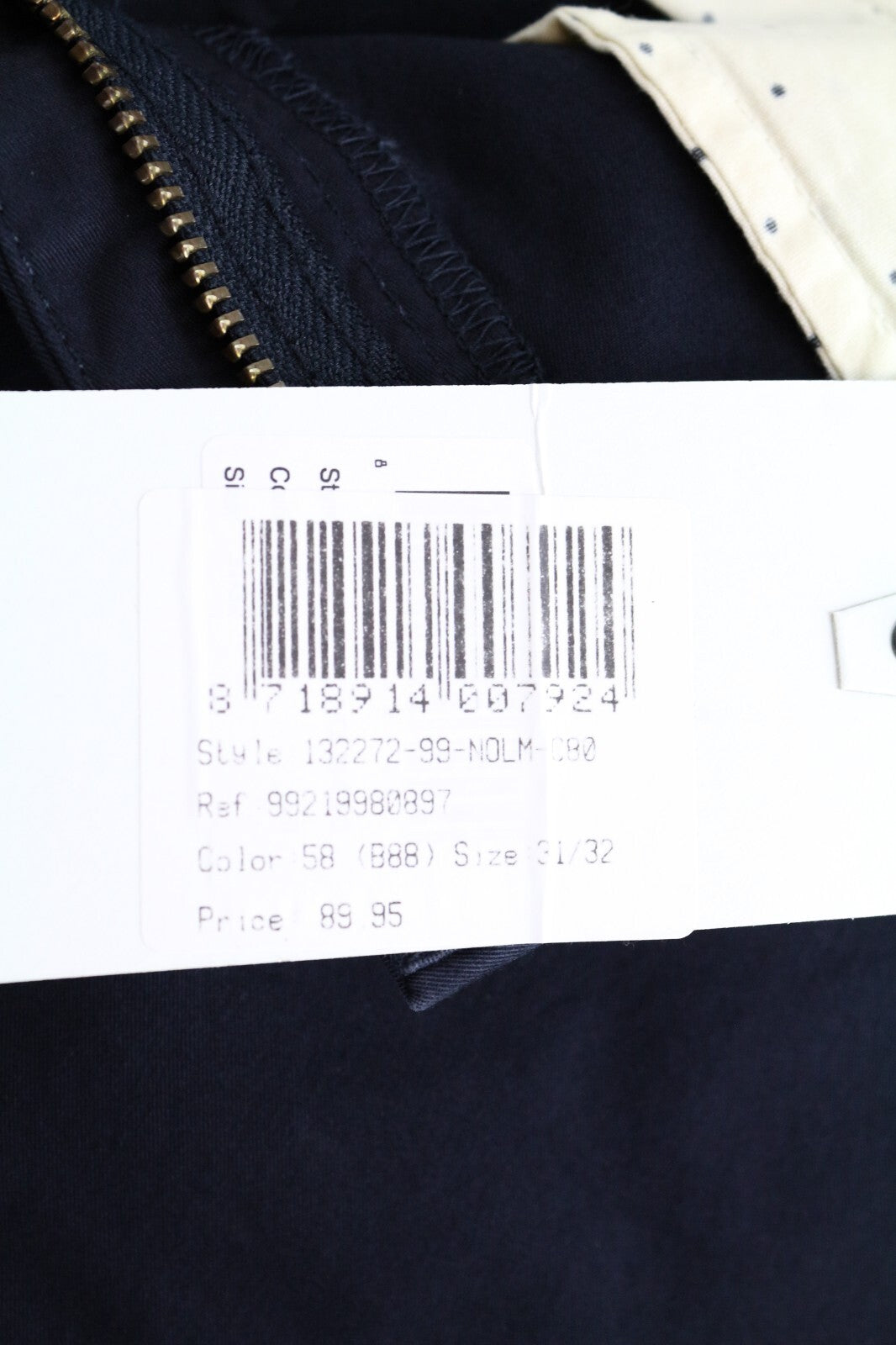 MAISON SCOTCH Women's Trousers W31/L32 Navy Chino Cropped Pleated Stretch Fit