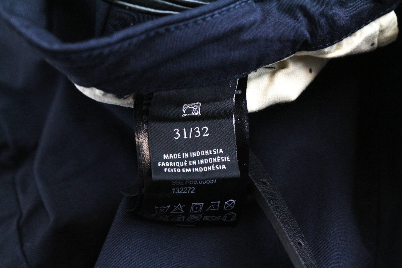 MAISON SCOTCH Women's Trousers W31/L32 Navy Chino Cropped Pleated Stretch Fit