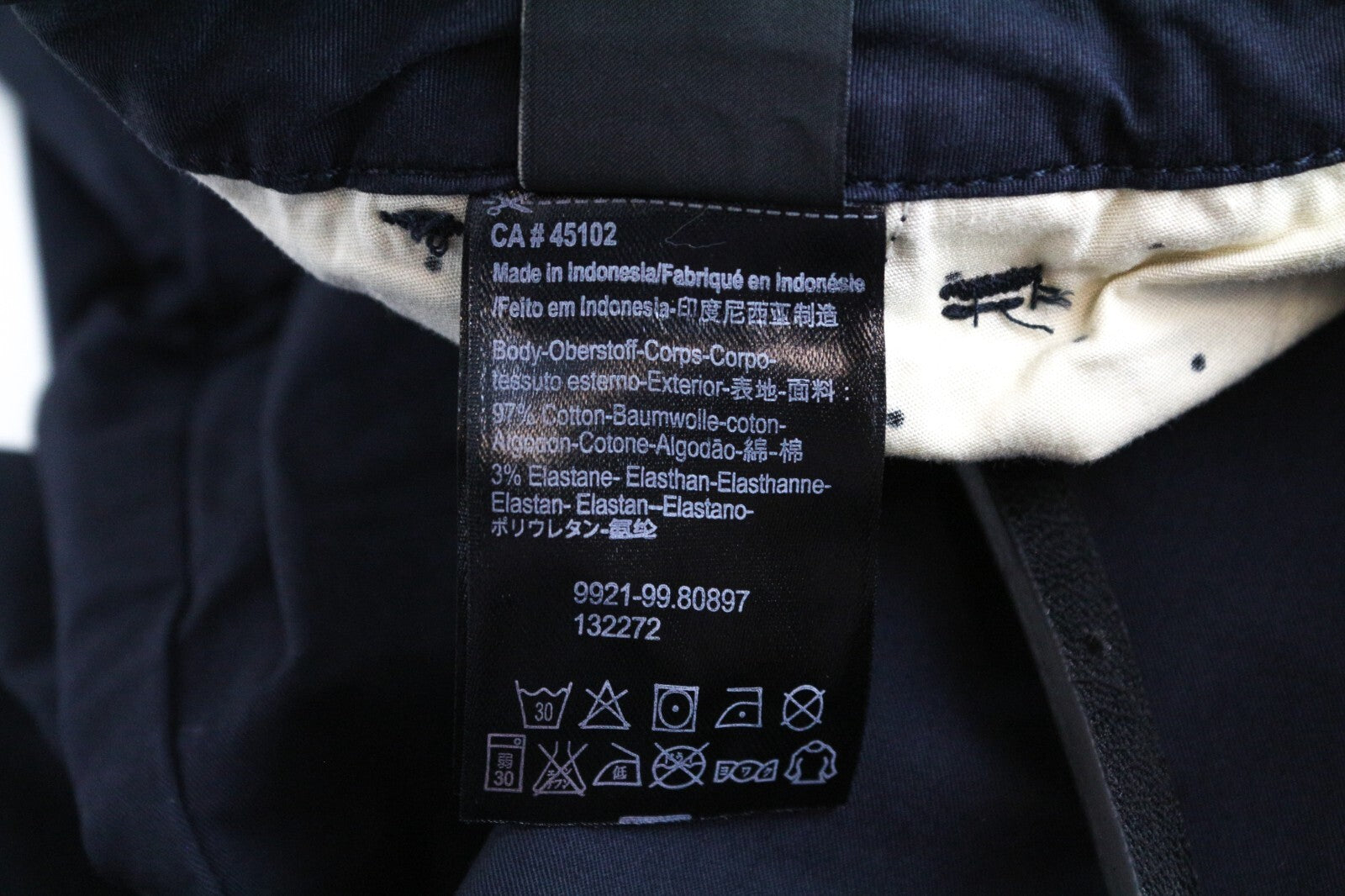 MAISON SCOTCH Women's Trousers W31/L32 Navy Chino Cropped Pleated Stretch Fit