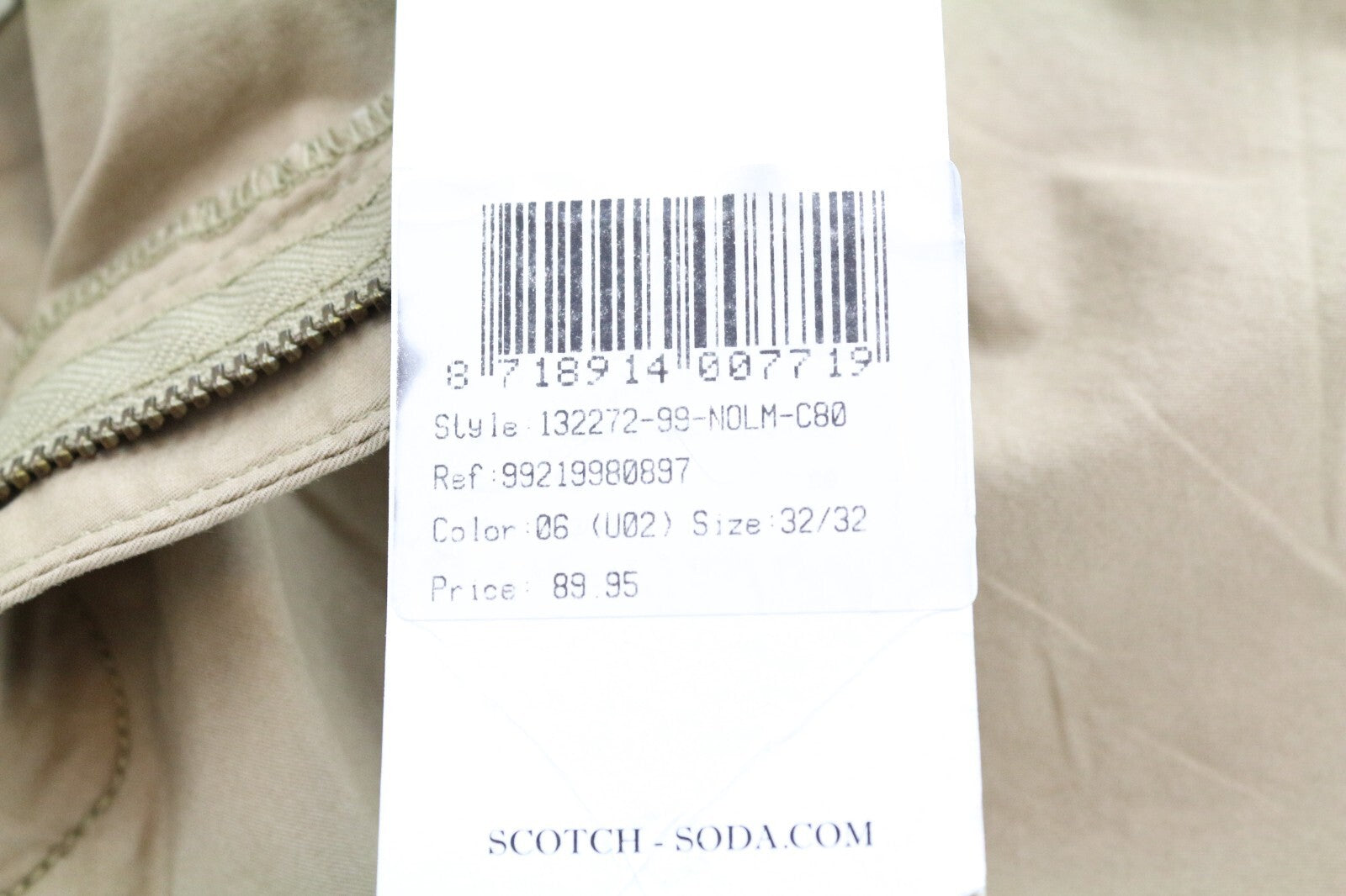 MAISON SCOTCH moteriškos kelnės W32/L32 rudos medvilninės trumpintos klostuotos chino kelnės 