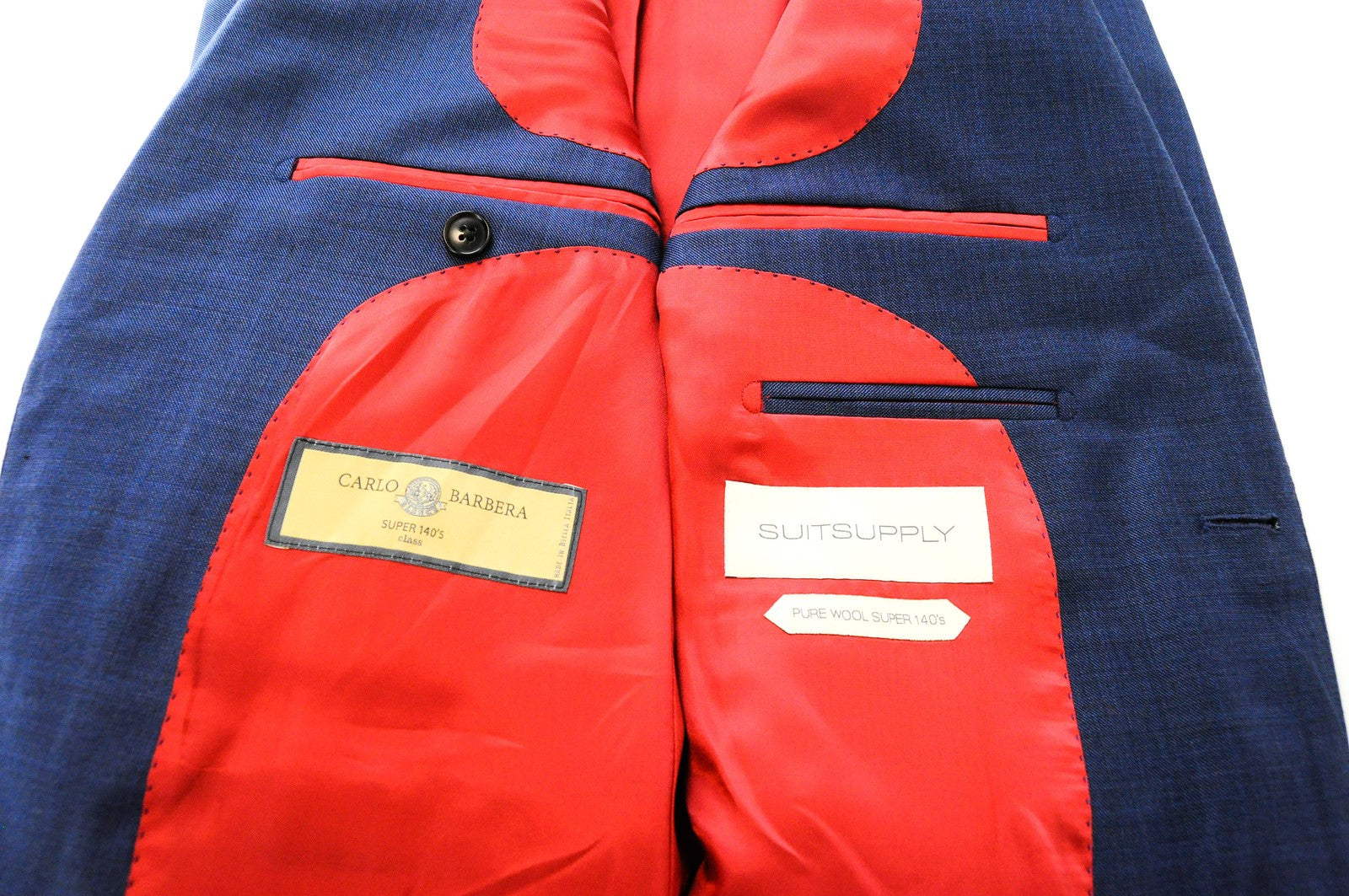 SUITSUPPLY Sienna vyriškas švarkas UK36R vilnonis Super 140's mėlynas 