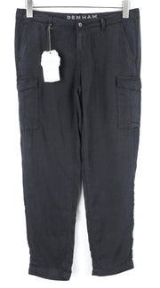DENHAM Tara moteriškos kelnės W26/L28 juodos, laisvalaikio, su kišenėmis, lengvos 