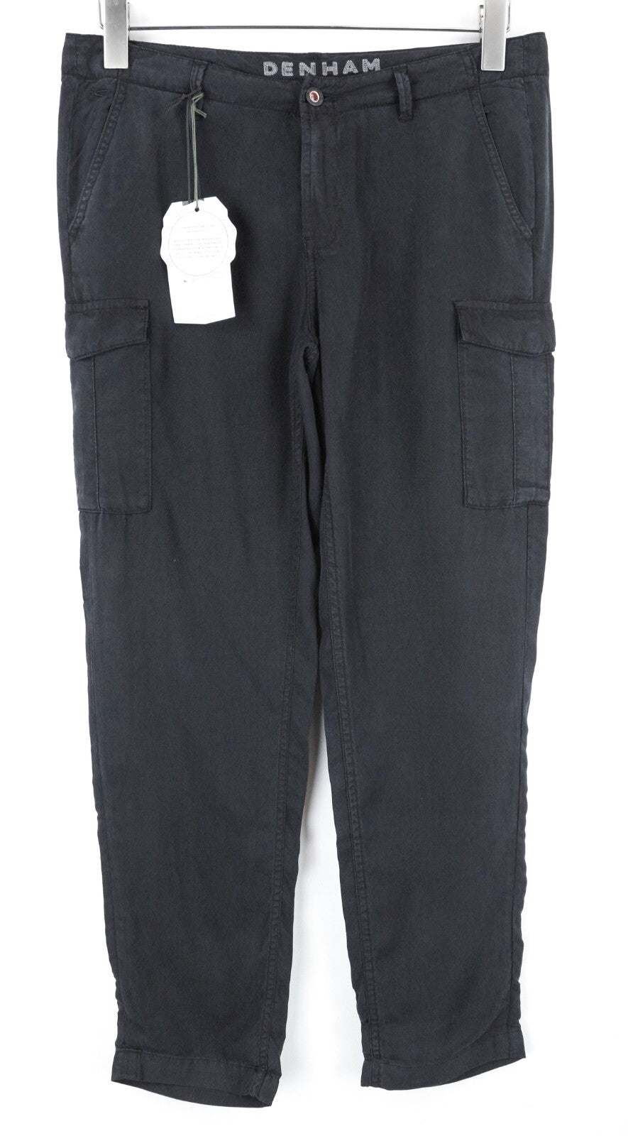 DENHAM Tara moteriškos kelnės W26/L28 juodos, laisvalaikio, su kišenėmis, lengvos 