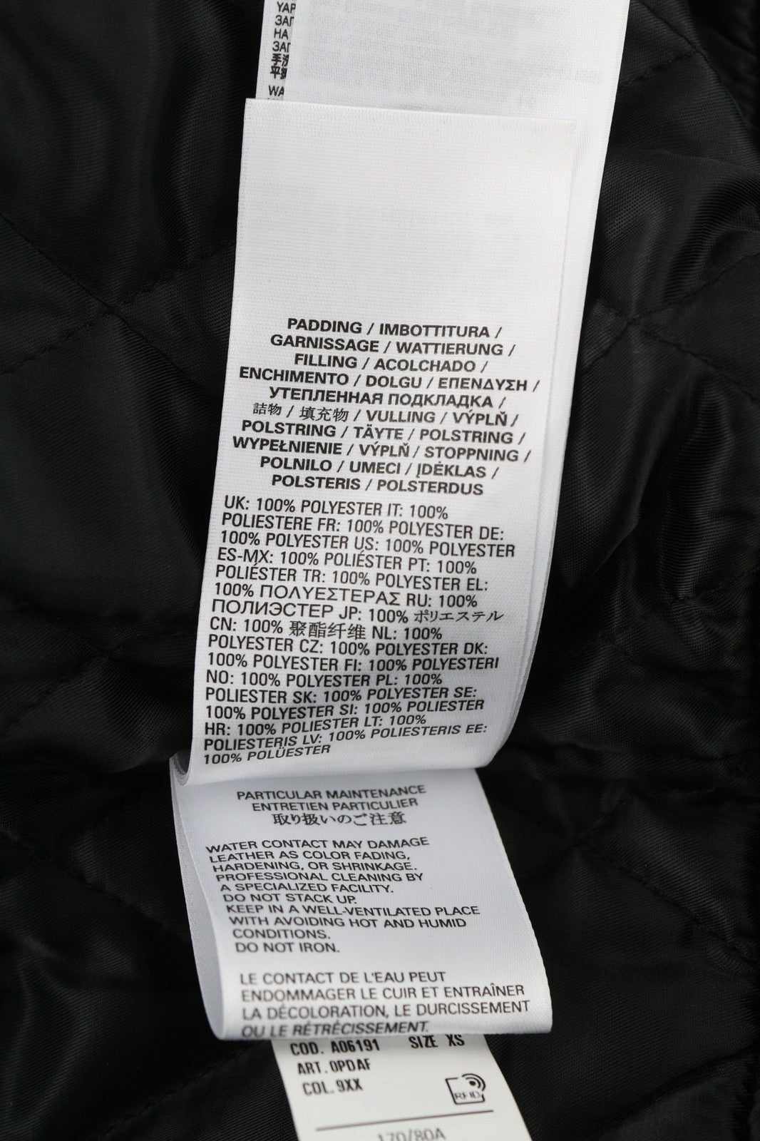 DIESEL G-Feijoa moteriška striukė XS, juoda, dengta, su izoliuotu kaklu ir pamušalu, RRP 395 € 