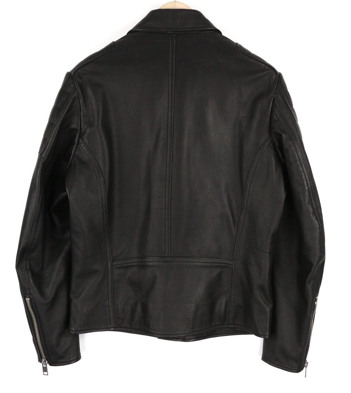 DIESEL R-Pusmir vyriška striukė M, juoda, avikailio odos, asimetrinė, užtrauktuku, RRP 655 € 