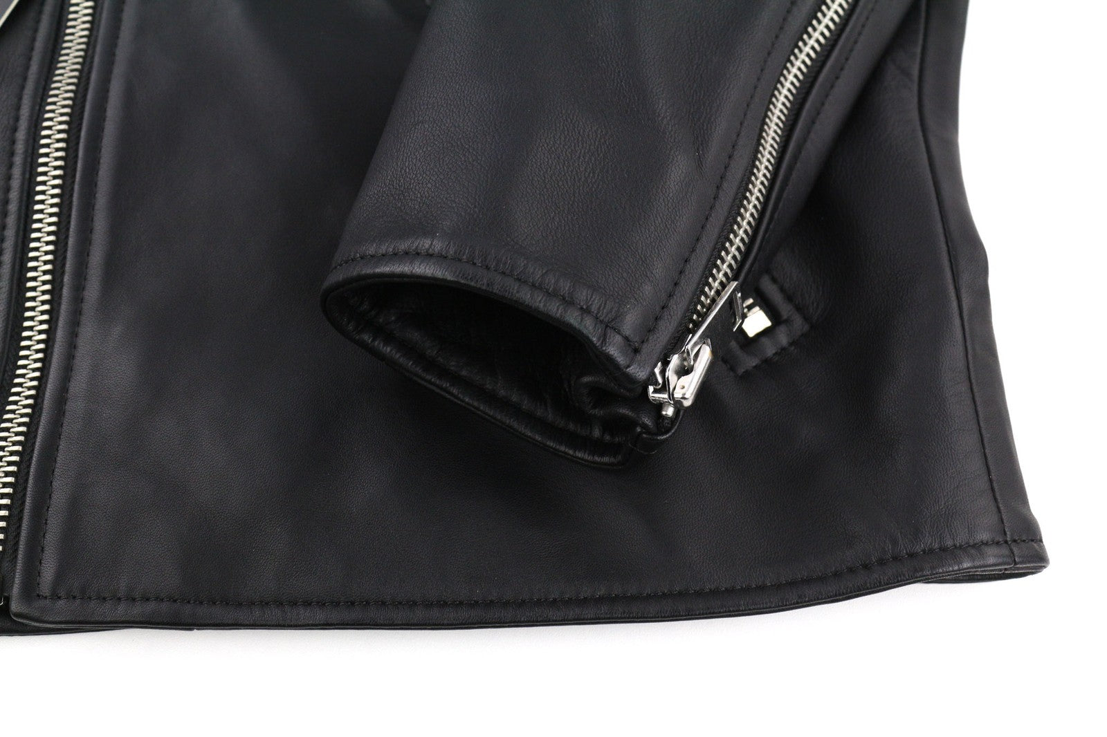 DIESEL R-Pusmir vyriška striukė M, juoda, avikailio odos, asimetrinė, užtrauktuku, RRP 655 € 