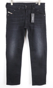 DIESEL Belther-R R06C7 vyriški džinsai W33/L30 Slim Tapered Black washed Stretch 