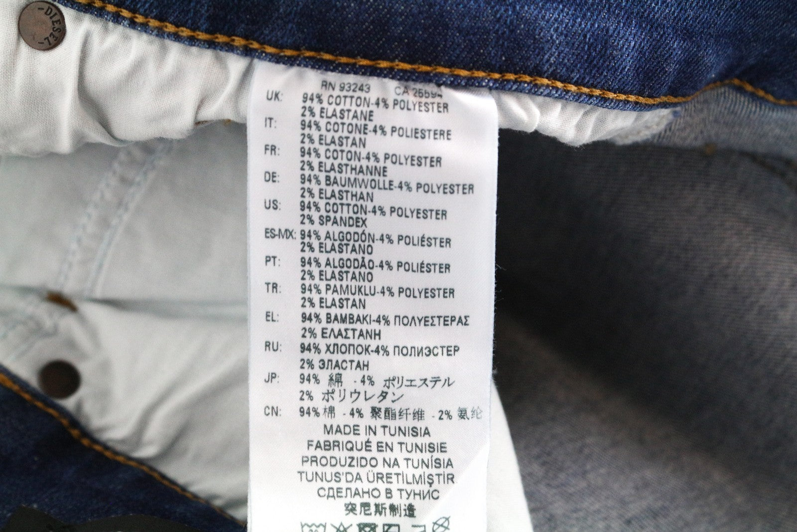 DIESEL D-Istort-SP 085AU vyriški džinsai W31/L32 mėlyni itin aptempti tamprūs džinsai 