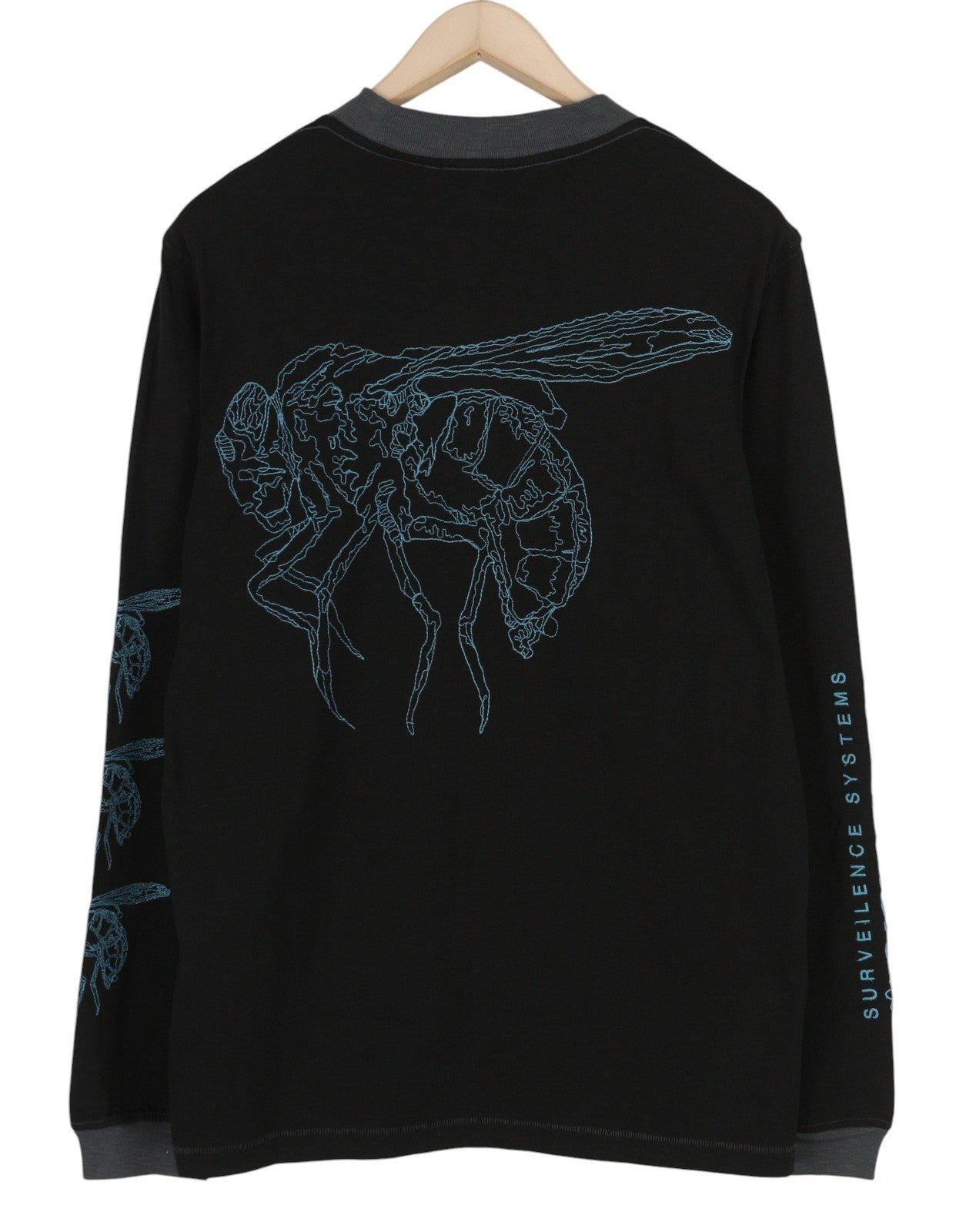 DIESEL T-Justle-LS-E9 Mens T-Shirt M Black Long Sleeve Crew Neck Cotton RRP€135