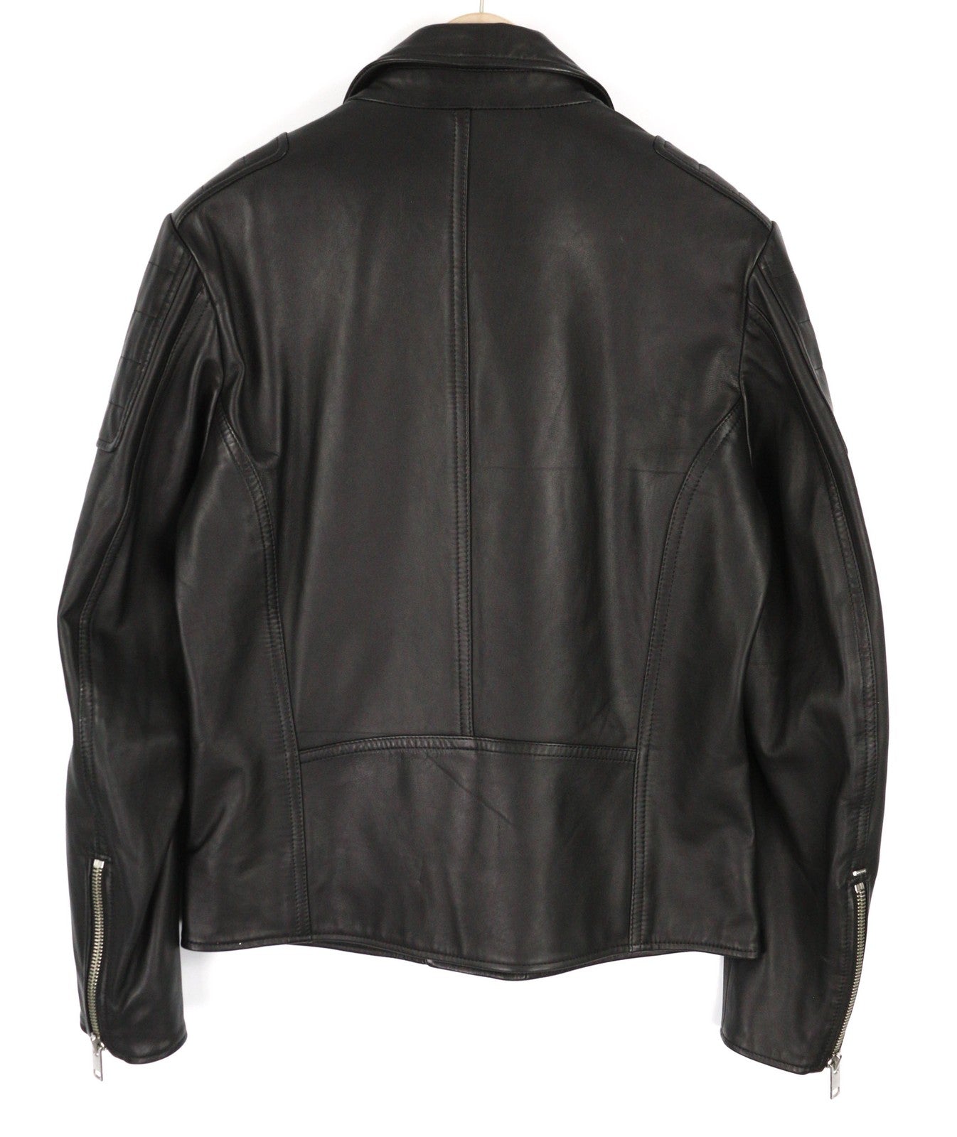 DIESEL R-Pusmir vyriška striukė M, juoda, avikailio odos, asimetrinė, užtrauktuku, RRP 655 € 