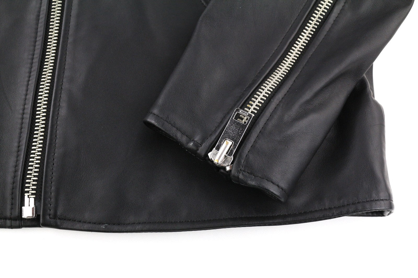 DIESEL R-Pusmir vyriška striukė M, juoda, avikailio odos, asimetrinė, užtrauktuku, RRP 655 € 