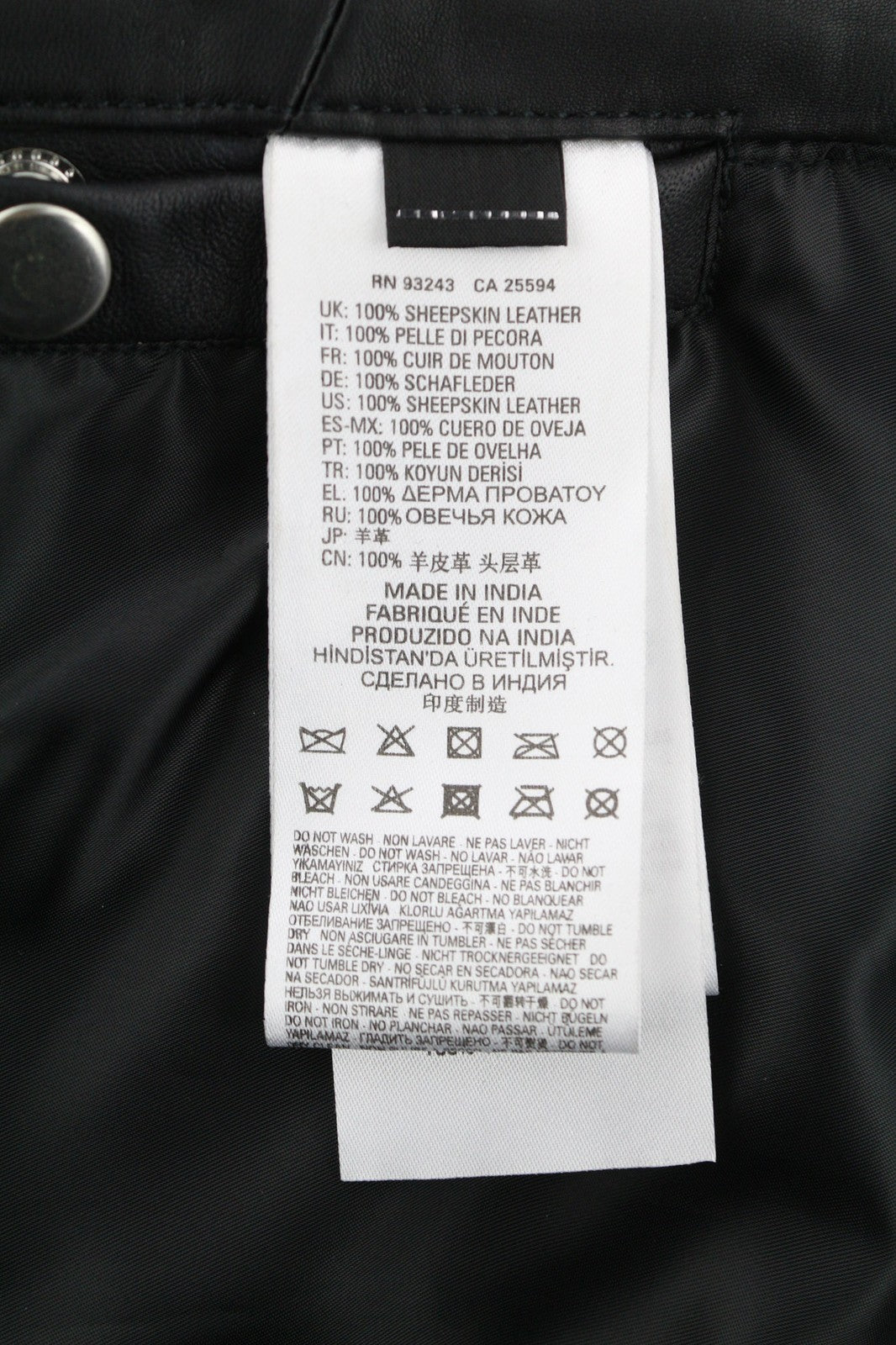 DIESEL R-Pusmir vyriška striukė S juoda avikailio odinė asimetrinė užtrauktuku RRP 655 € 