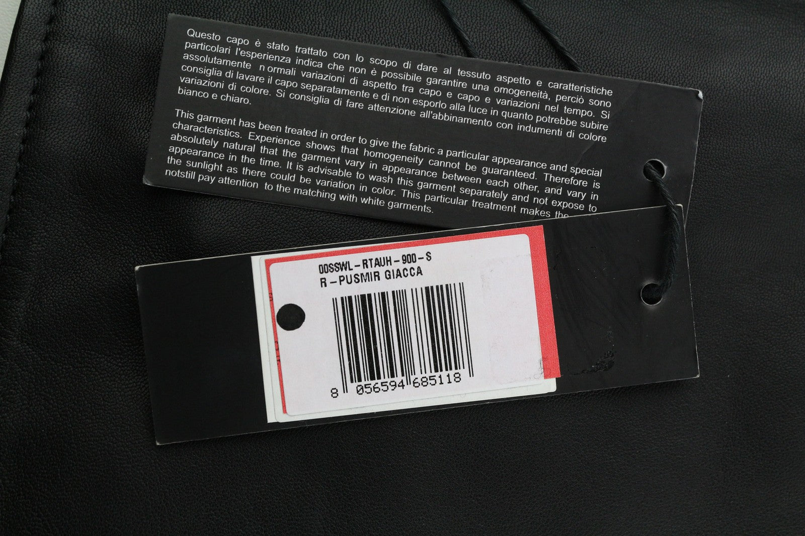 DIESEL R-Pusmir vyriška striukė S juoda avikailio odinė asimetrinė užtrauktuku RRP 655 € 