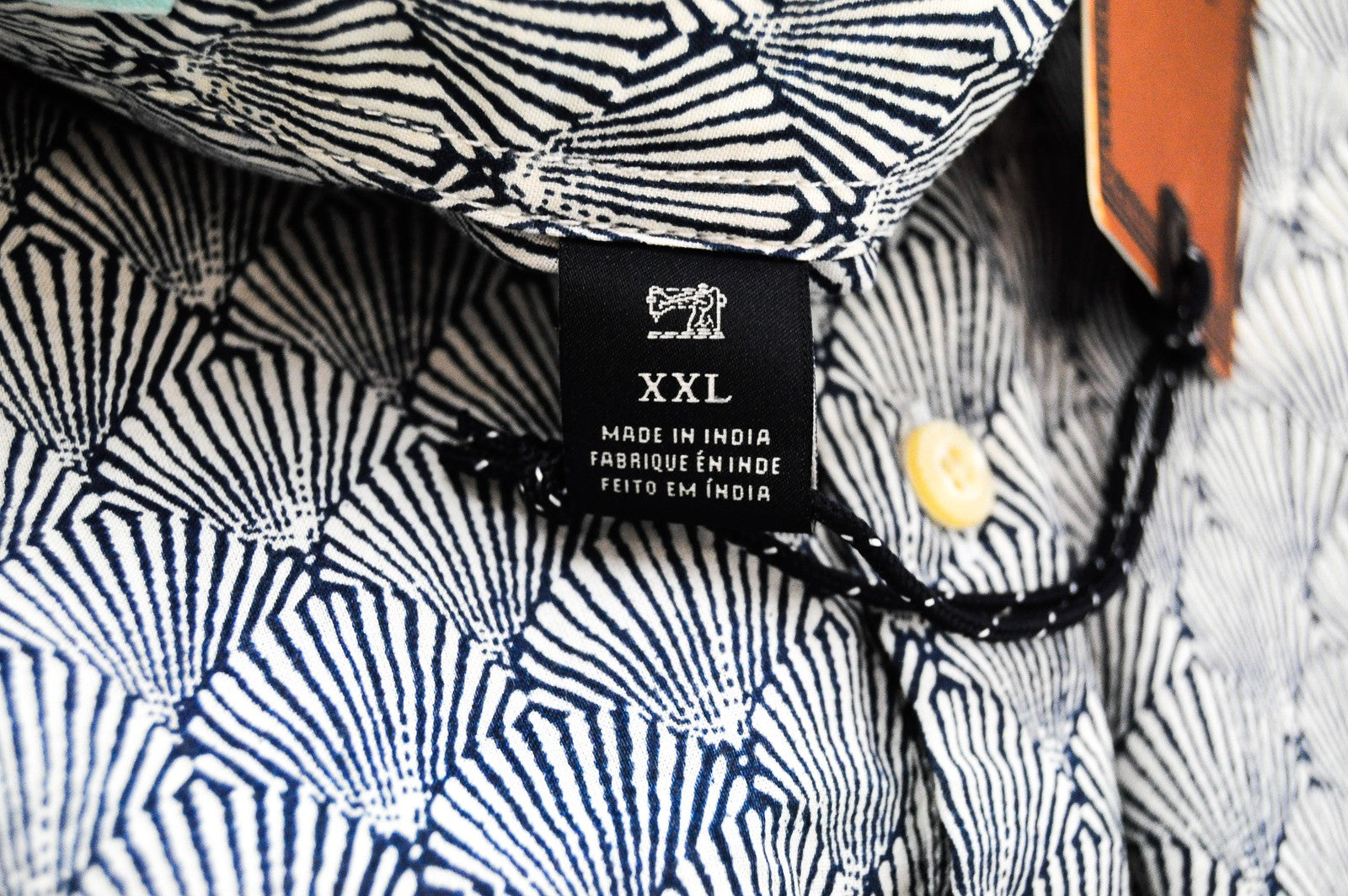 SCOTCH & SODA Ams Couture Mens Shirt 2XL Navy Cotton Patterned Button-Up